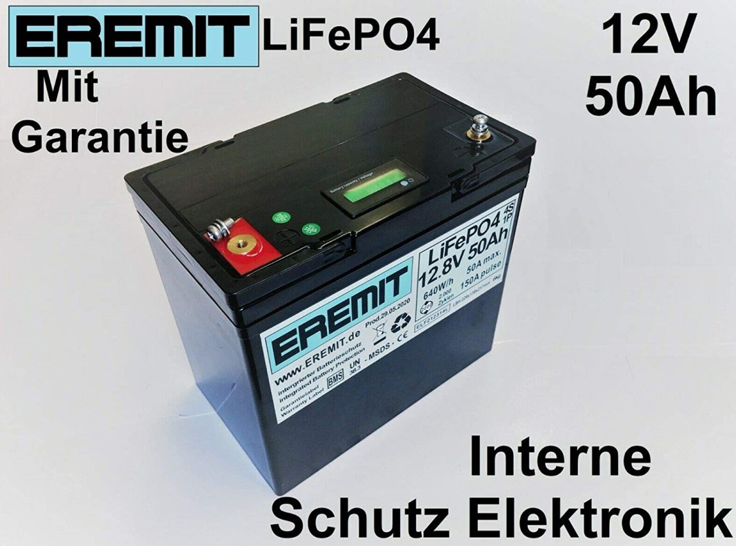 Emerit 12V 50Ah LiFePO4 - IFS - Innviertler Funkshop