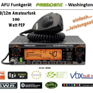 President Washington 10/12M Amateurfunk