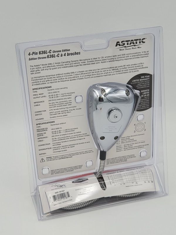 Astatic 636L-C (CHROM) CB-Mikrofon / 4-PIN-Handmikrofon 4 Astatic 636L-C (CHROM) CB-Mikrofon / 4-PIN-Handmikrofon – Bild 4
