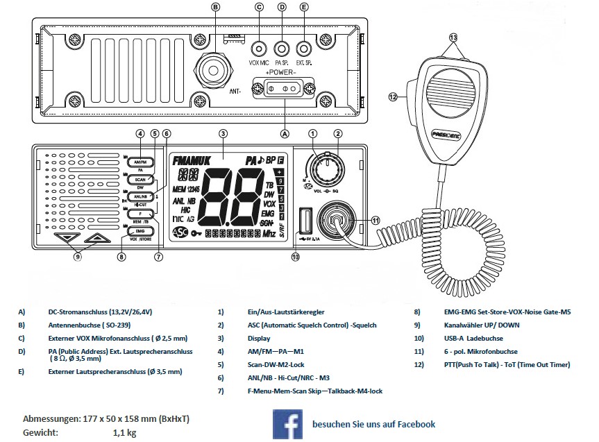 President JFK III VOX 12/24 Volt ASC Multinorm 9 President JFK III VOX 12/24 Volt ASC Multinorm – Bild 9