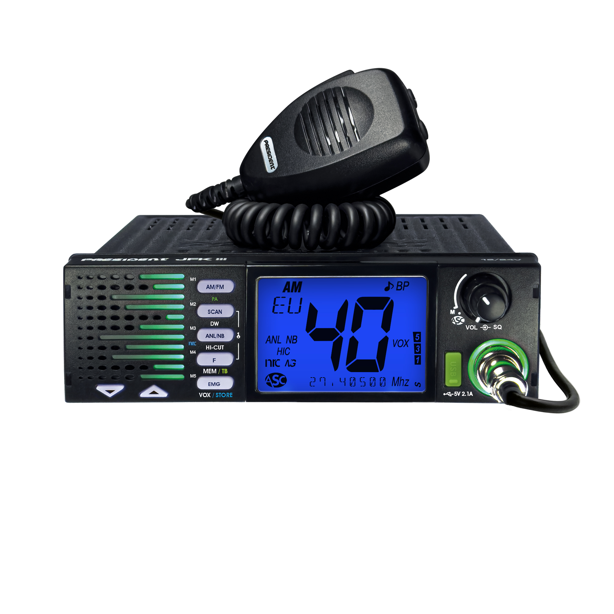 President JFK III VOX 12/24 Volt ASC Multinorm 2 President JFK III VOX 12/24 Volt ASC Multinorm – Bild 2