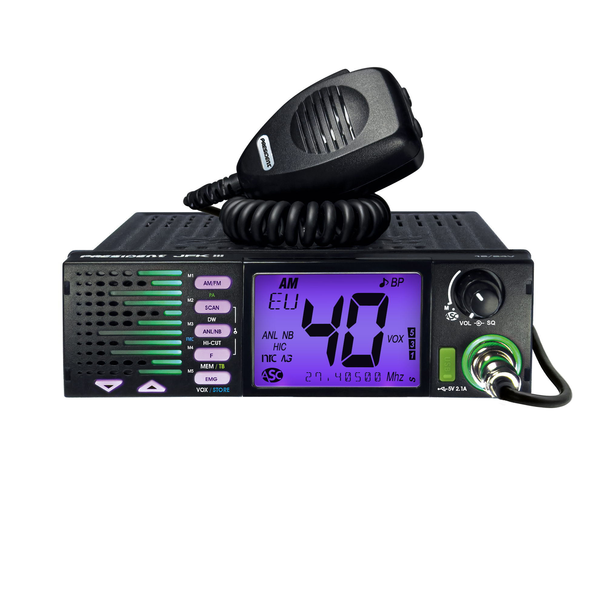 President JFK III VOX 12/24 Volt ASC Multinorm 7 President JFK III VOX 12/24 Volt ASC Multinorm – Bild 7