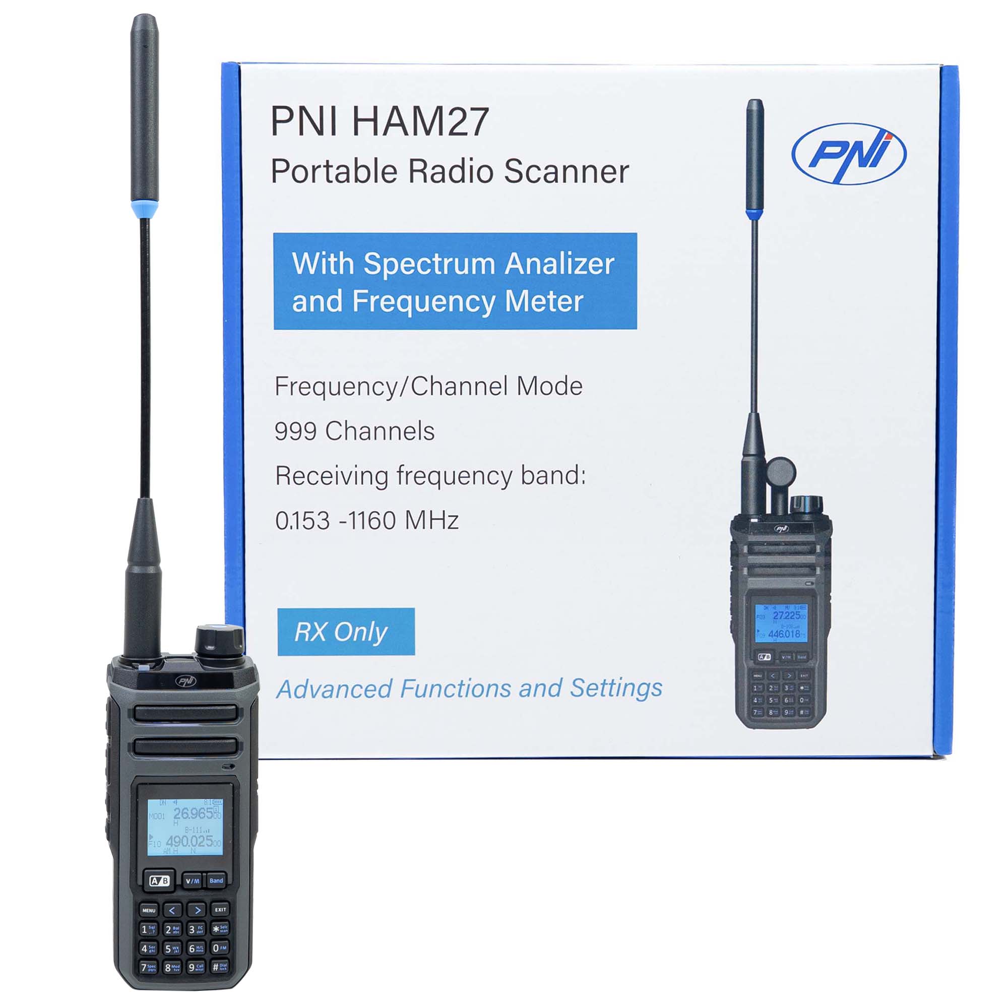 PNI HAM27 Mehrband-Handfunkscanner für Amateurfunk, Allbandscanner 1 PNI HAM27 Mehrband-Handfunkscanner für Amateurfunk, Allbandscanner