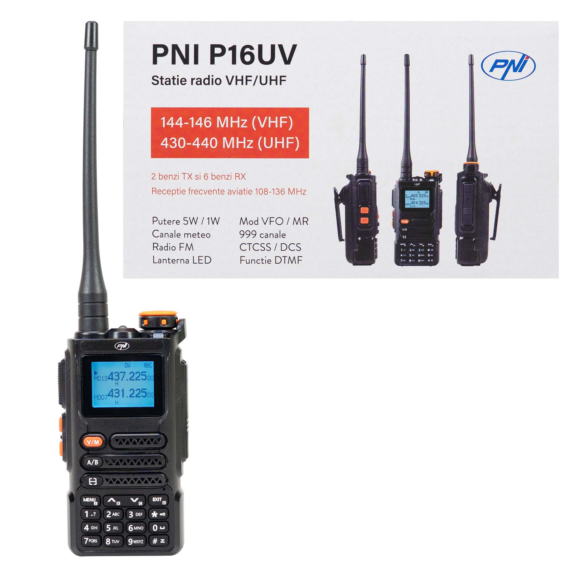 PNI P16UV VHF/UHF-Handfunkgerät 1 PNI P16UV VHF/UHF-Handfunkgerät